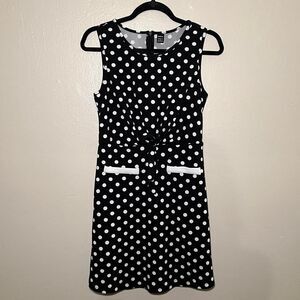 Shein Women's Black and White Polka Dot Dress